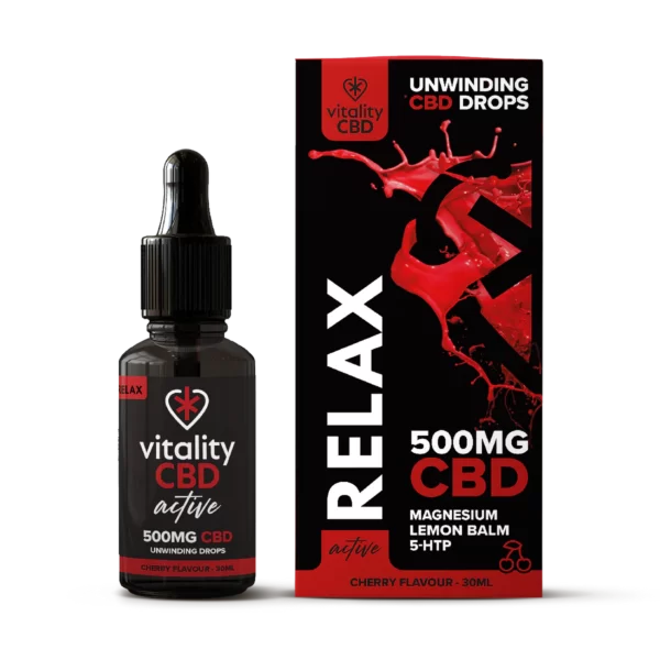 Active - Relax CBD Oil Cherry Flavour Drops 30ml